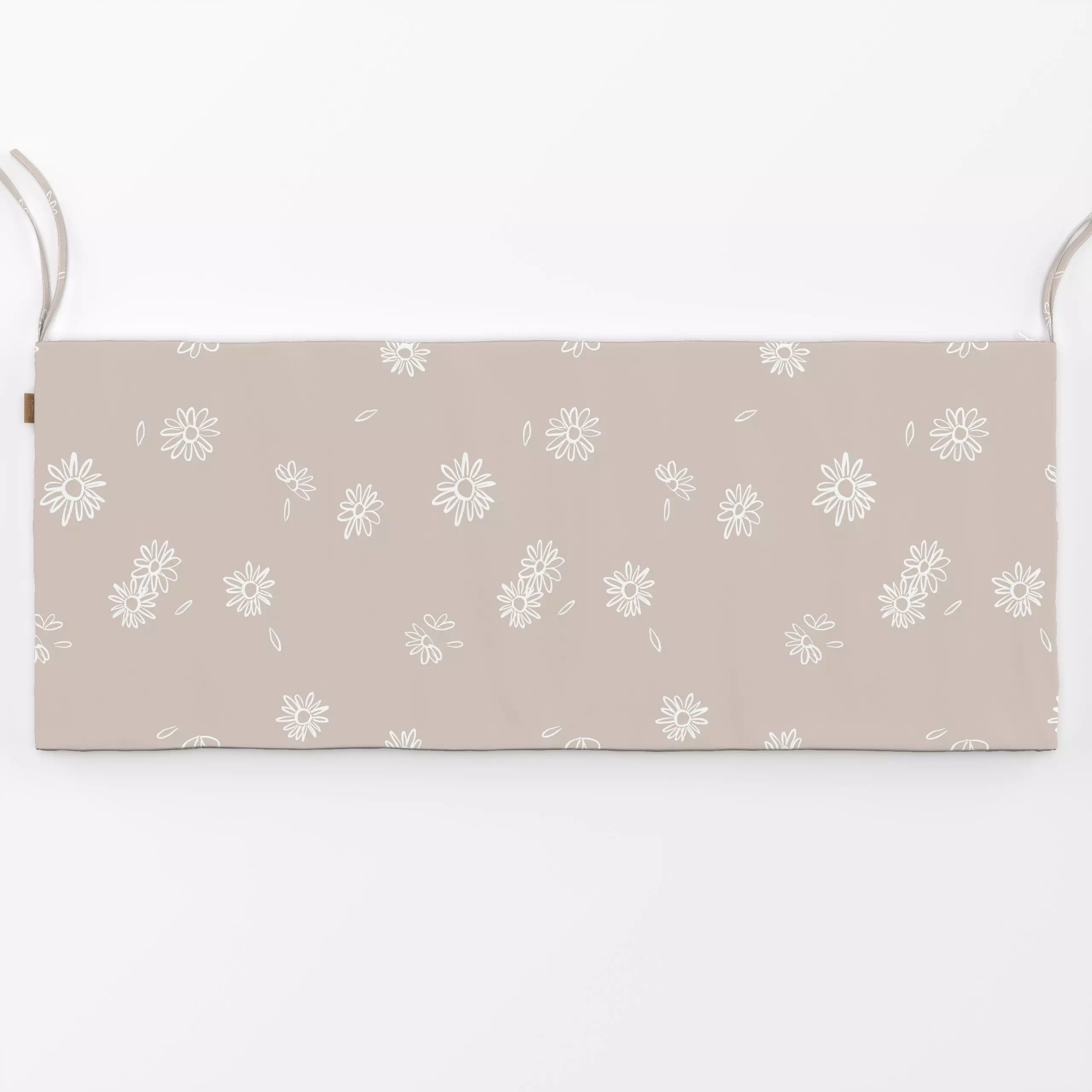 Bankauflage Daisies Pattern - Blumen & Florales, Frühling - von „Kruth Design"; Muster, Blumen, Sommerblumen, beige, Ostern,...