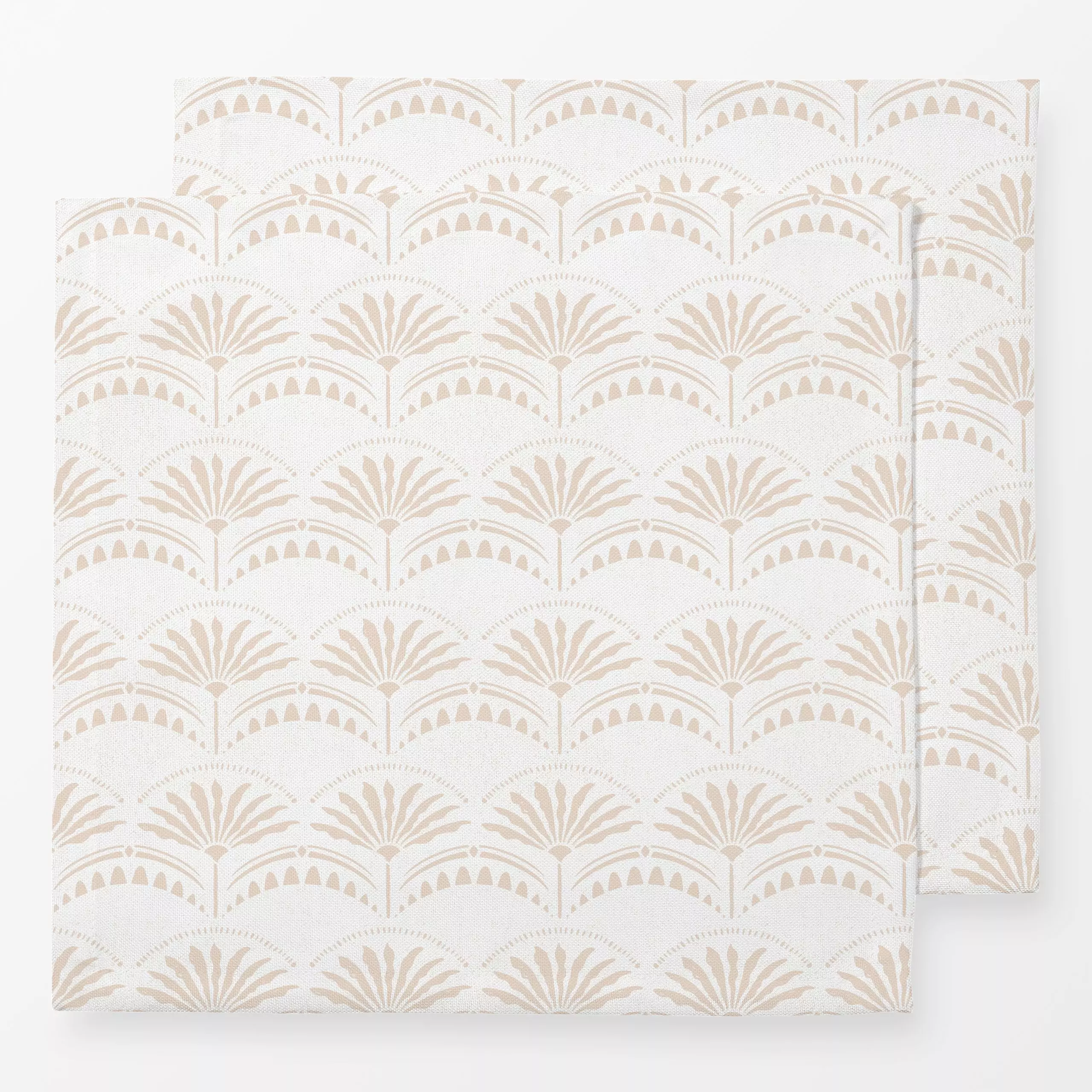 Servietten Palm Springs - Blumen & Florales, Sommer, Pflanzen & Botanik - von „Barlena"; minimal, Palmen, Sand, modern, Somm...