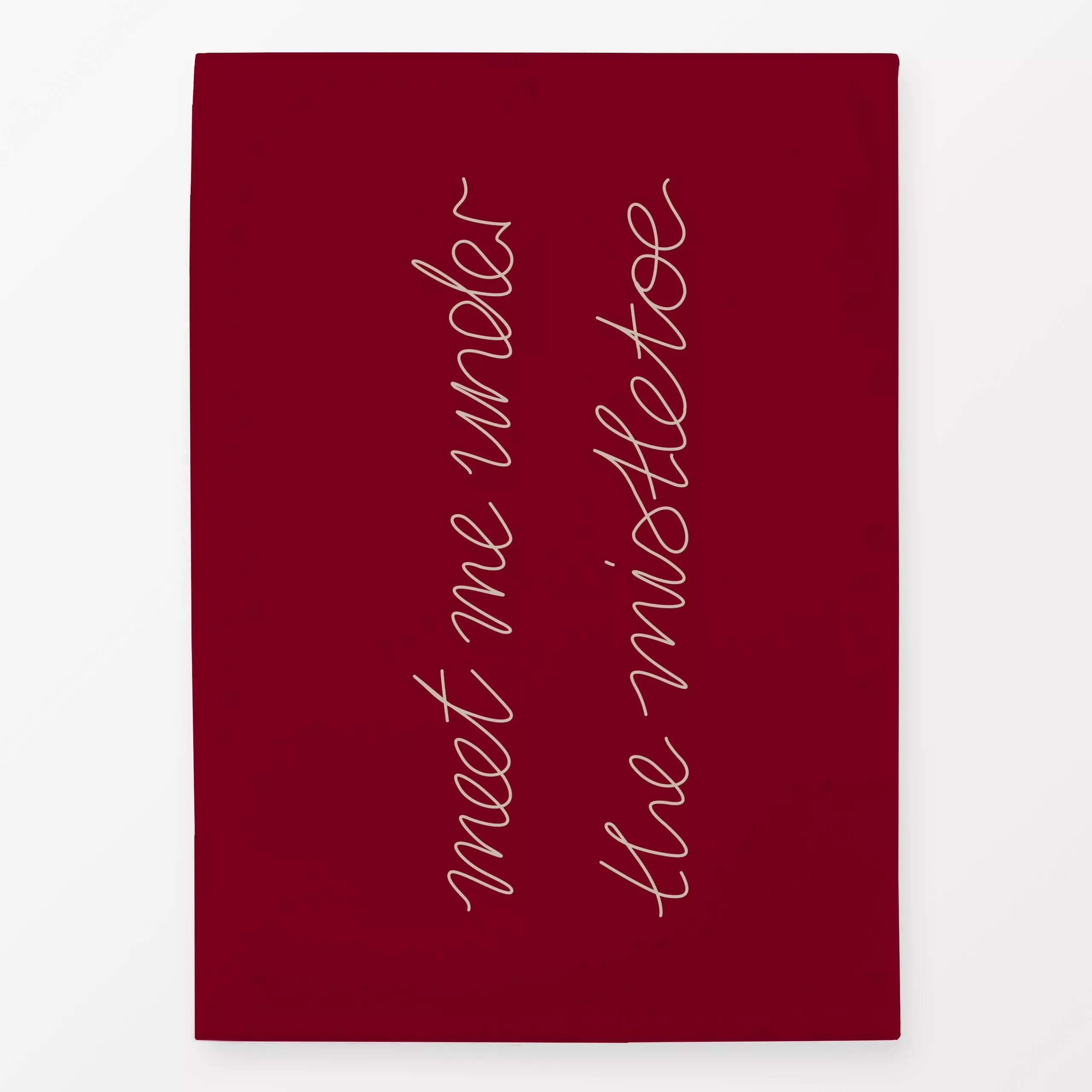 Geschirrtücher Under The Mistletoe berry red - Sprüche & Schriftzüge, Weihnachten, Anlässe - von „Karen Menzenbach"; Weihnac...