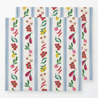 Servietten Gemüsestreifen im Landhausstil