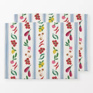 Tischset Gemüsestreifen im Landhausstil