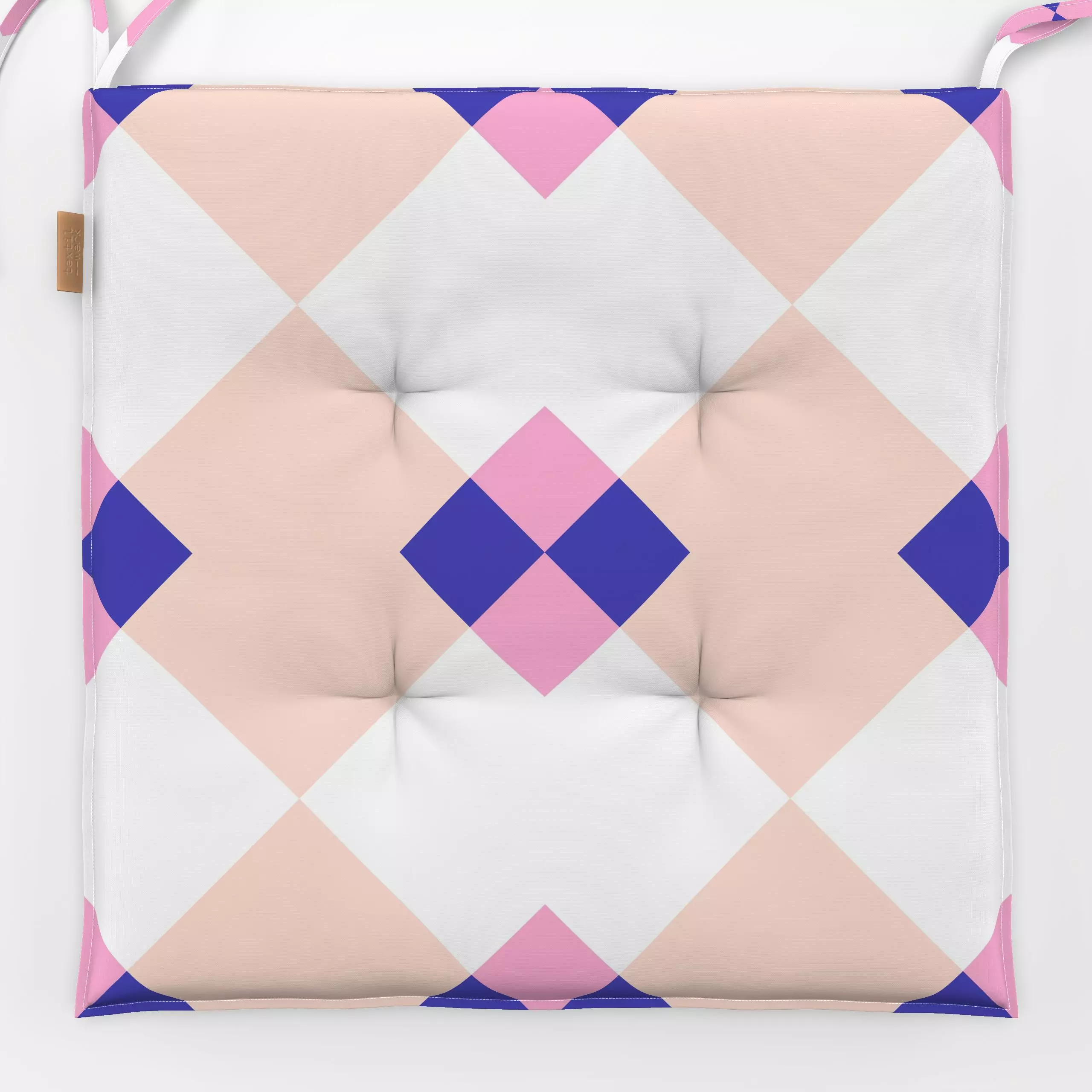 Sitzkissen KItchen Tile No 2 Pink - Symbole & Muster - von „Jana Moßmann"; Kitchen, Fliesen, Fliesenmotiv, Fliesenmuster, he...