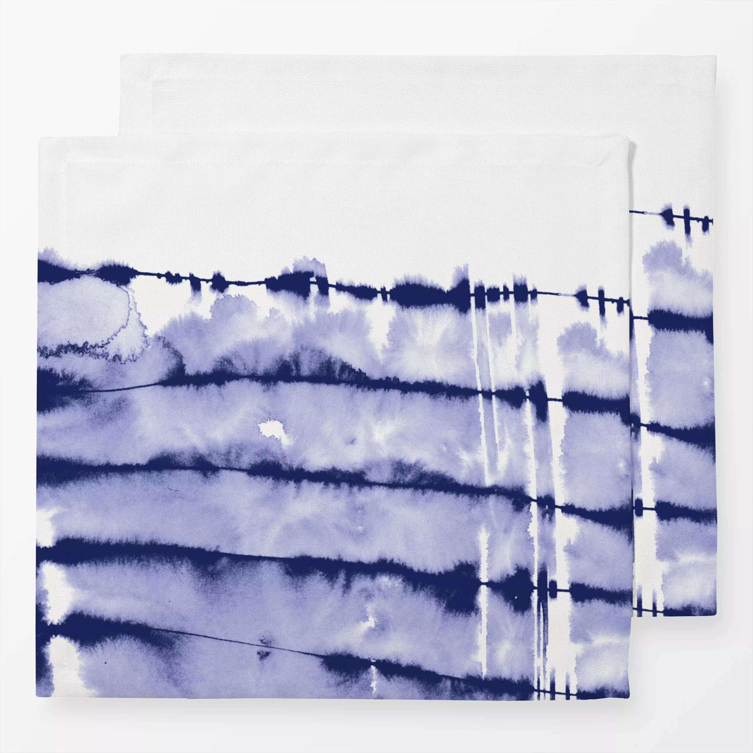 Servietten Ocean Waves - Natur & Landschaft, Symbole & Muster - von „LEEMO"; Muster, Wasserfarben, Wasser, Meer, Sommer, bla...