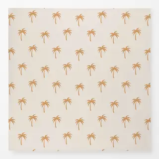 Tischdecke beige palmen