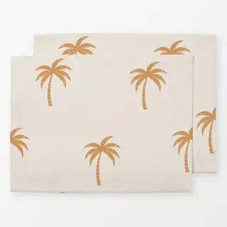 Tischset beige palmen
