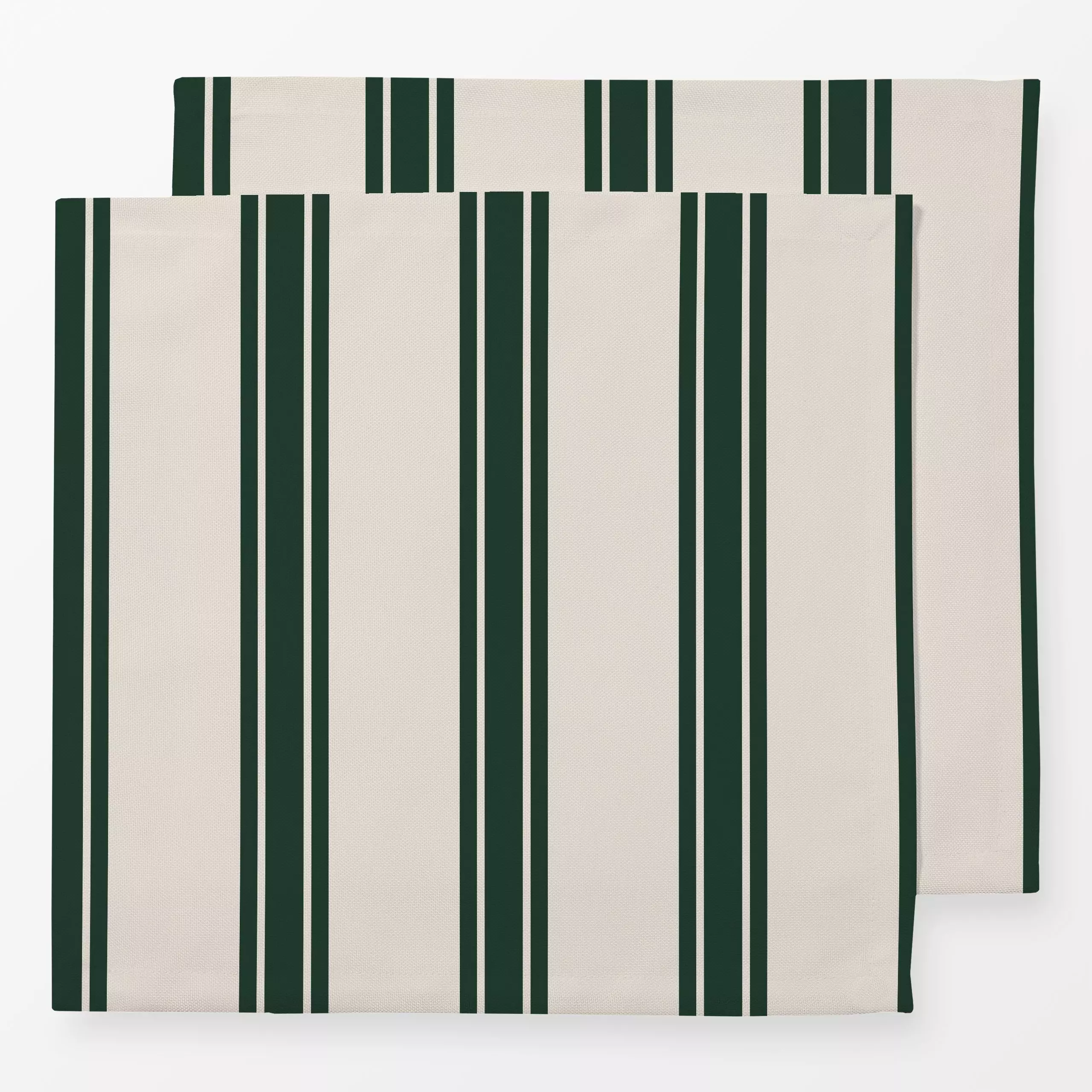 Servietten Weihnachtsstreifen1 grün beige - Weihnachten, Winter, Symbole & Muster - von „Uta Naumann"; boho, Streifen, vinta...