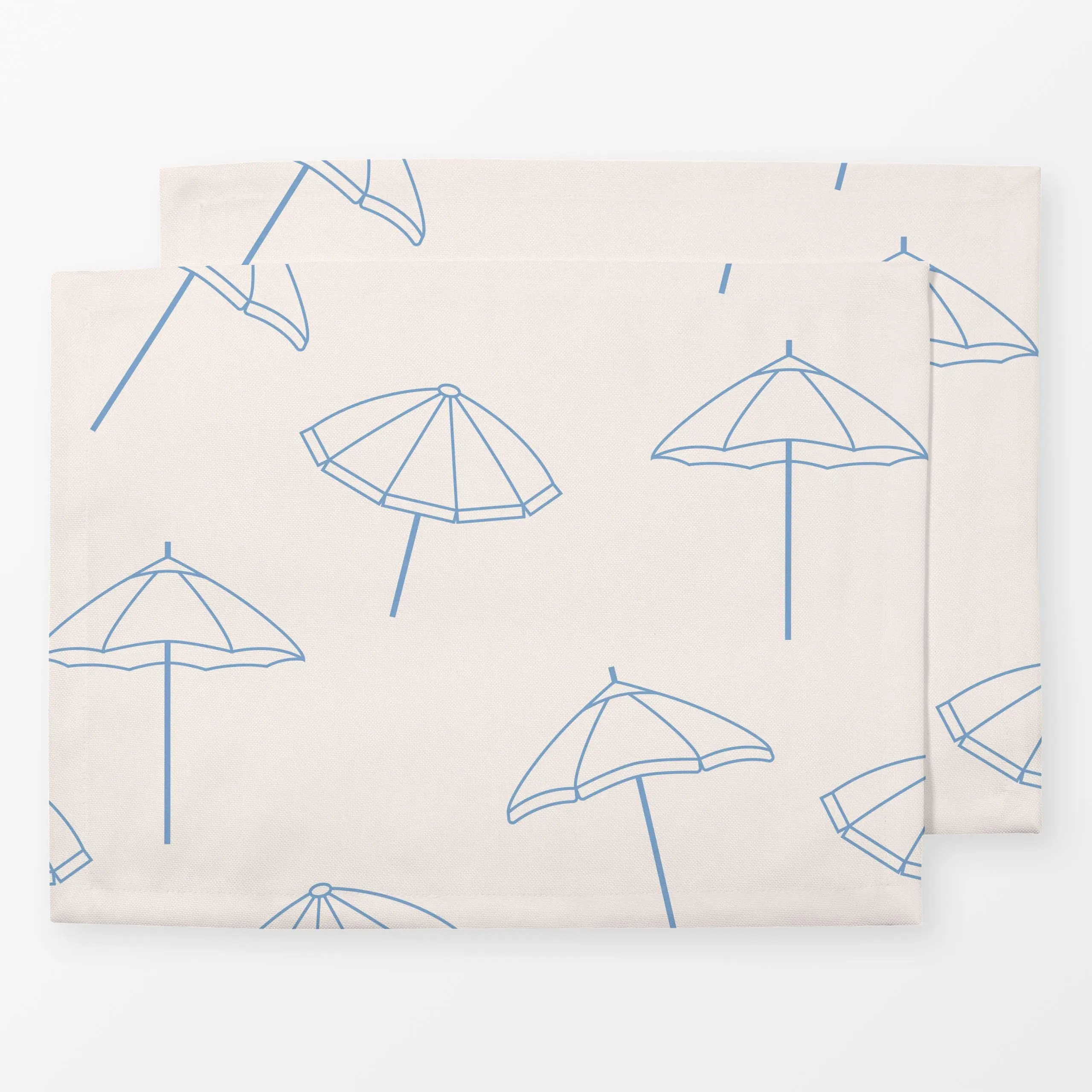 Tischset Parasol Pattern - Sommer - von „Jana Moßmann"; Strand, Sommer, blau, pattern, Sonnenschirm, sonnenschirme, janamoss...