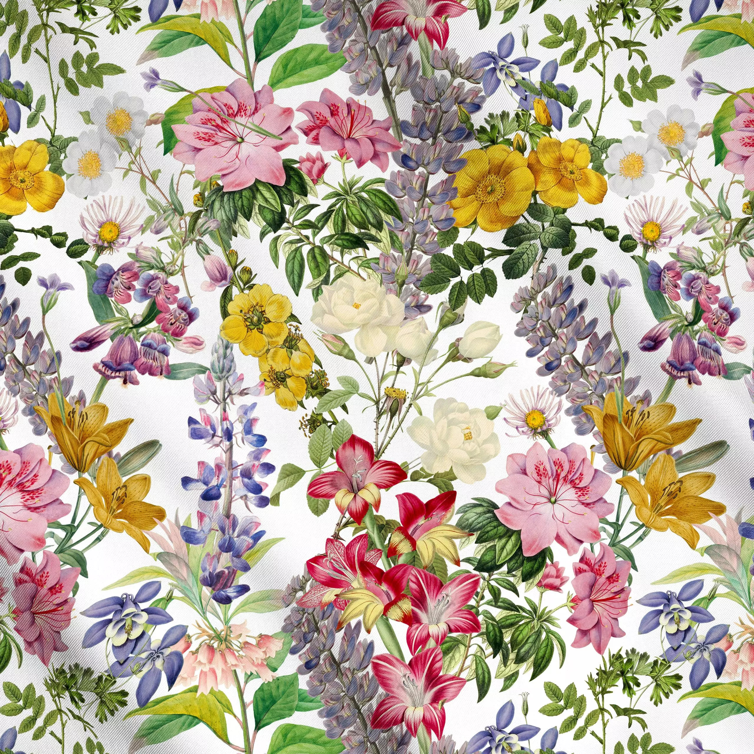 Meterware Vintage Frühlingsblumen - Blumen & Florales, Pflanzen & Botanik - von „Uta Naumann"; boho, Blumen, Garten, Blüten,...