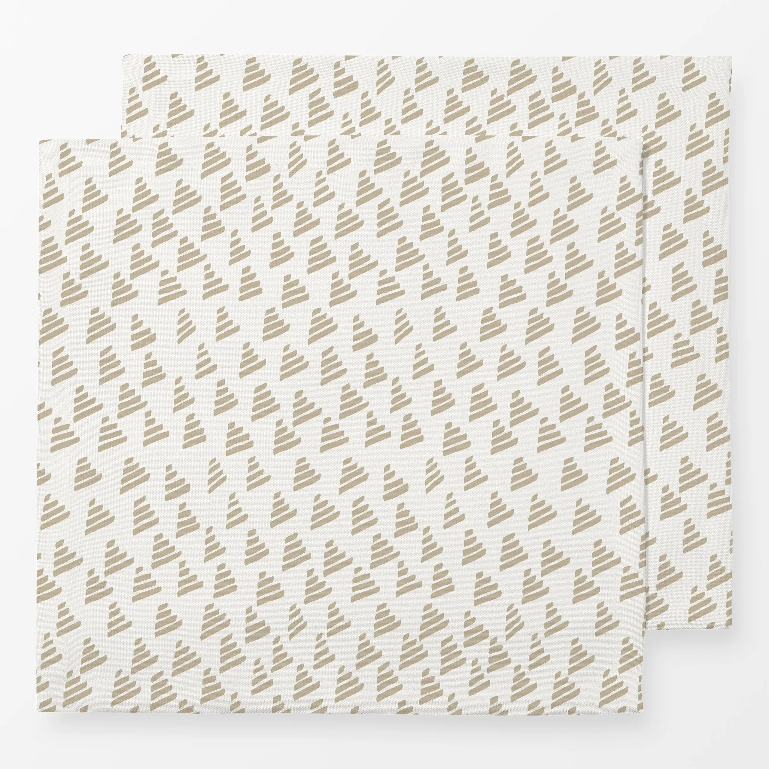 Servietten Gestrichelte Dreiecke - Frühling, Weihnachten, Symbole & Muster - von „Kathrin Löffler"; kleingemustert, Tannenba...