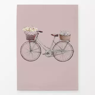 Geschirrtuch Coquette Fahrrad mit Blumen