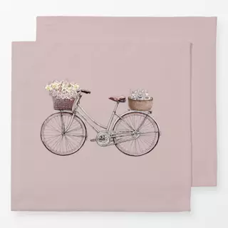 Servietten Coquette Fahrrad mit Blumen