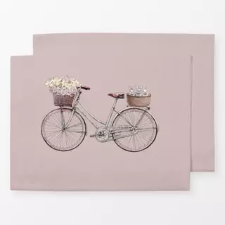 Tischset Coquette Fahrrad mit Blumen