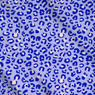 Meterware Leopardenmuster lila blau