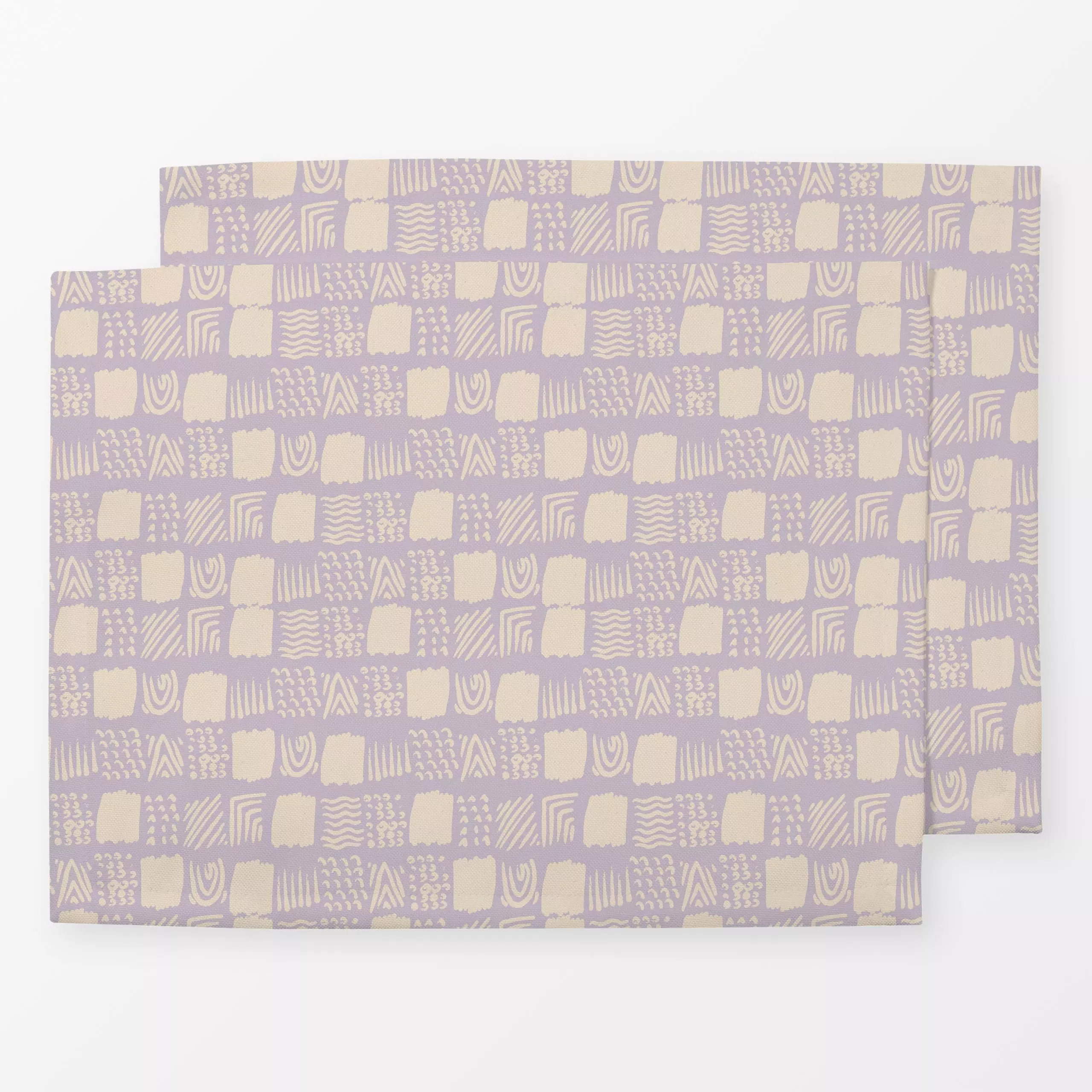 Tischset Grassland Game Lilac, gemustert, von Patries Elisabeth
