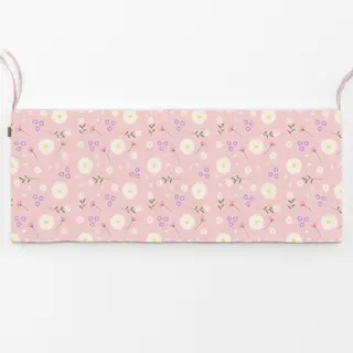 Bankauflage Blumenmuster Rosa