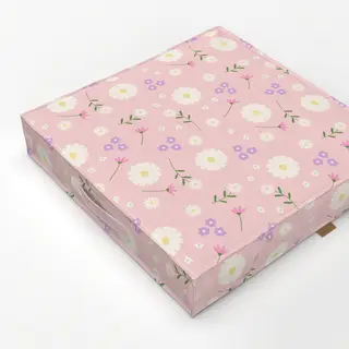 Bodenkissen Blumenmuster Rosa