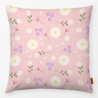 Kissen Blumenmuster Rosa