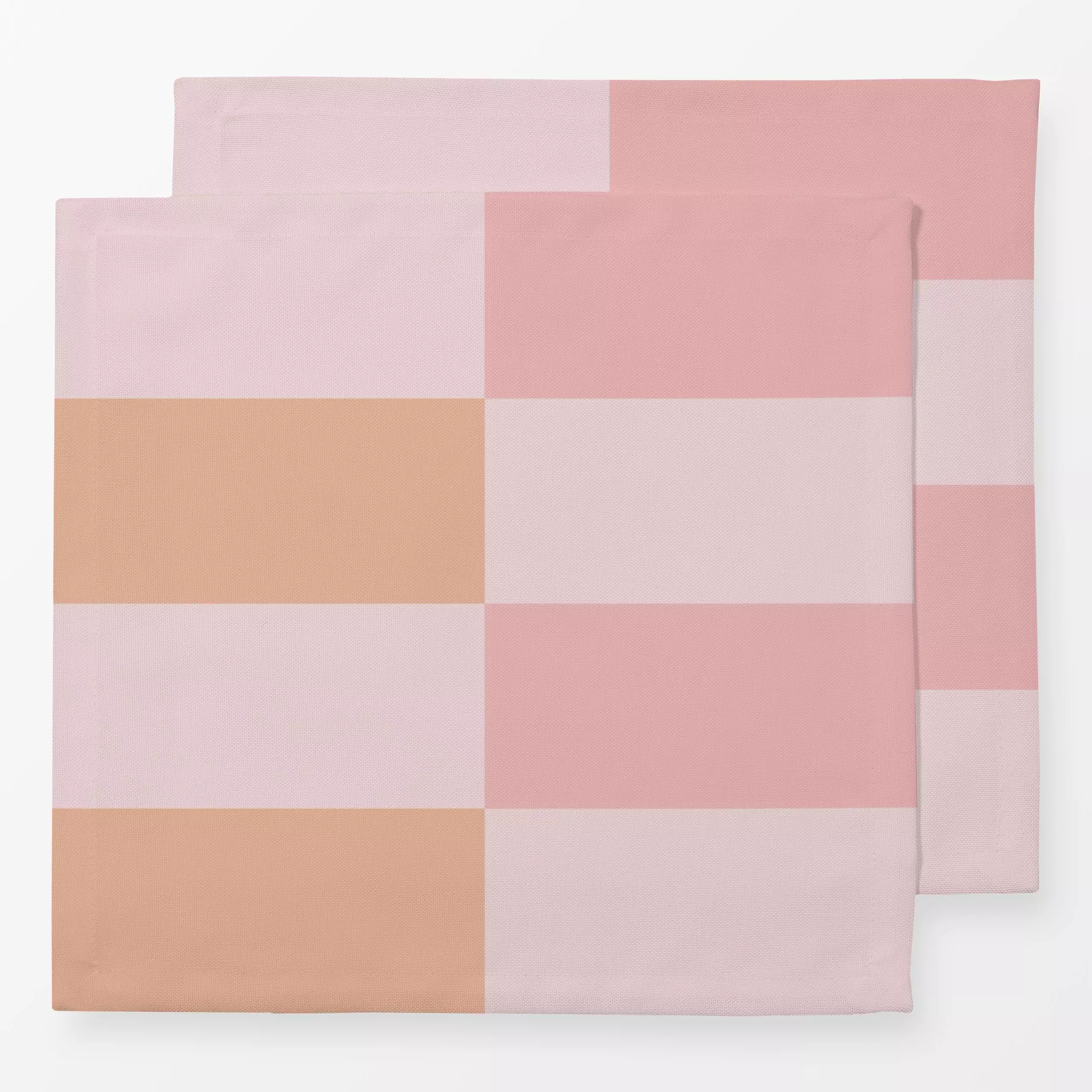 Servietten Streifen versetzt rosa - Symbole & Muster - von „Andrea Liesert"; minimal, abstrakt, Streifen, rosa, Geometrisch,...