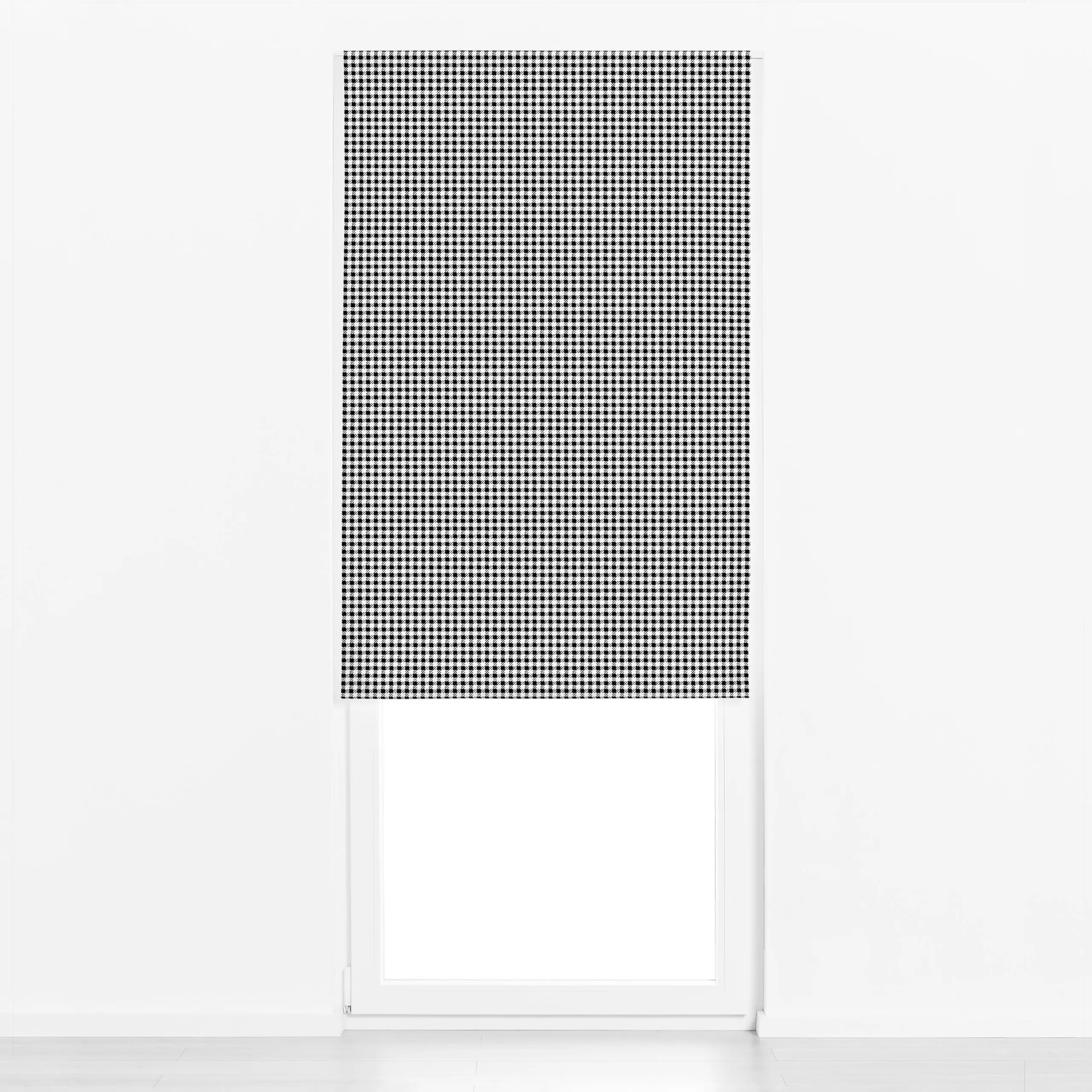 Raffrollo Pepita - Symbole & Muster - von „Sophie Augustin Illustration"; Muster, klassisch, kariert, Schwarzweiss, klassike...