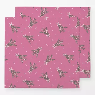 Servietten Mistelnstrauss Allover Pink