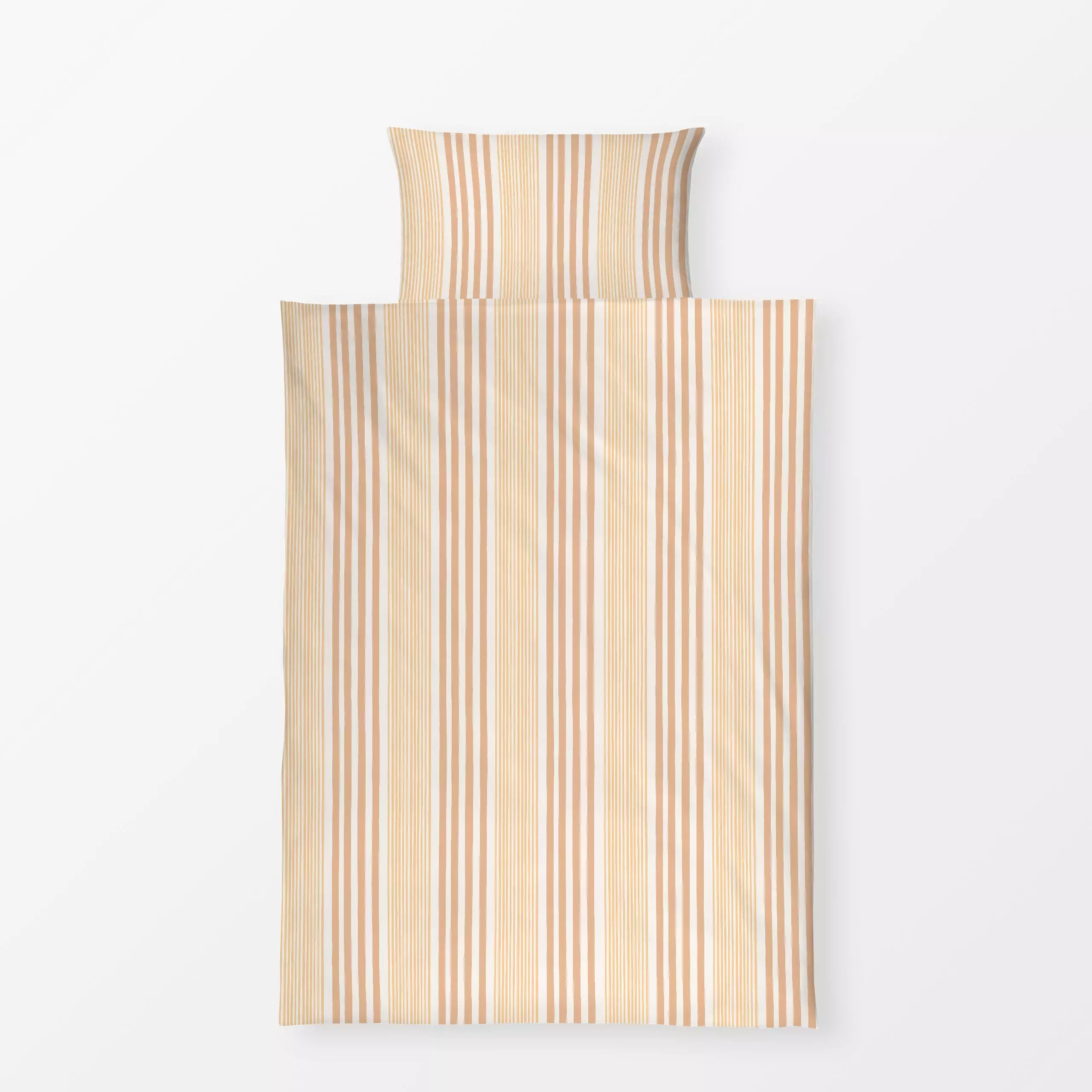 Bettwäsche Slow stripes peach - Sommer, Symbole & Muster - von „Anna Petersen"; minimal, Streifen, altrosa, Retro, Dekokisse...