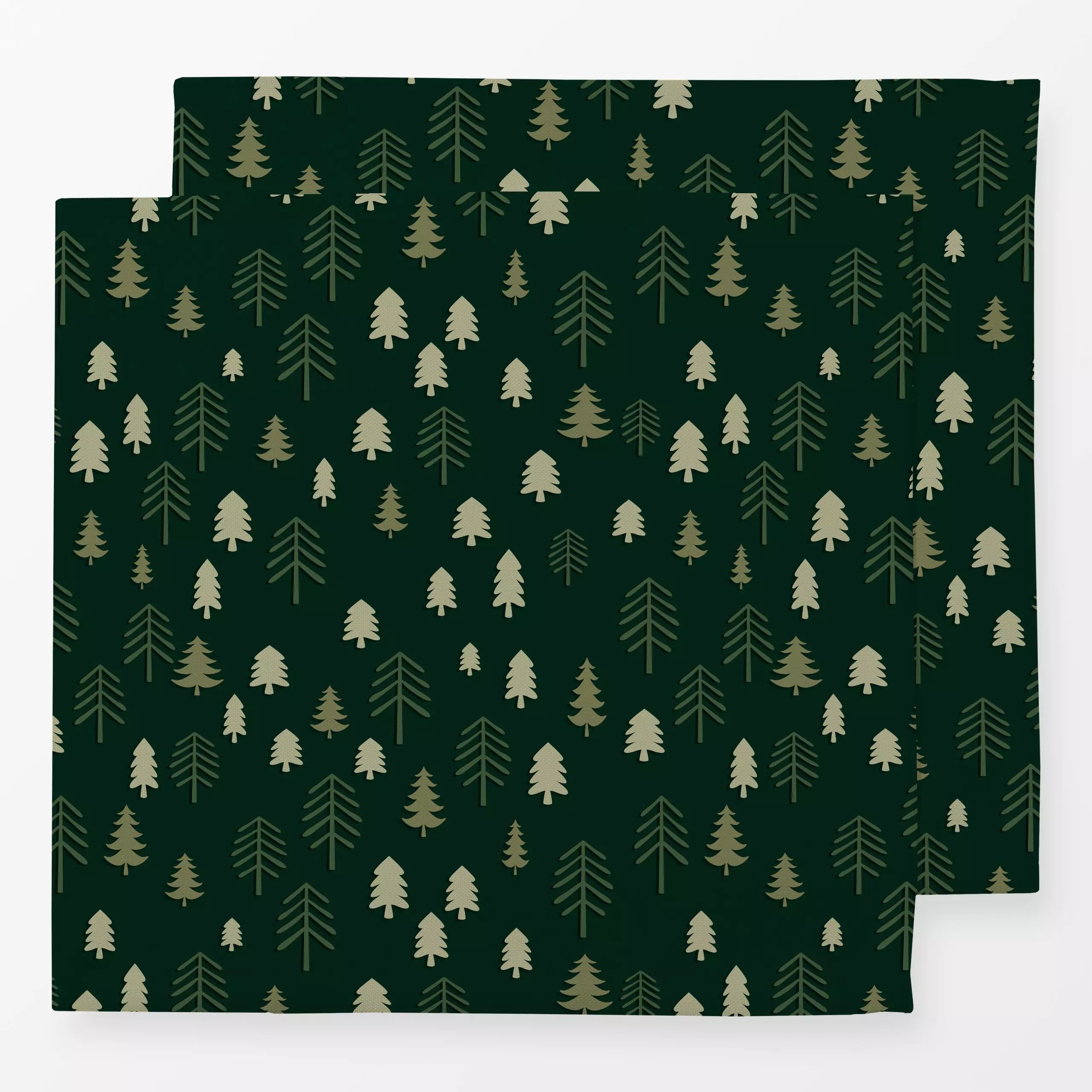 Servietten Winter Forest pine green - Natur & Landschaft, Weihnachten, Winter - von „Karen Menzenbach"; Natur, Wald, Weihnac...