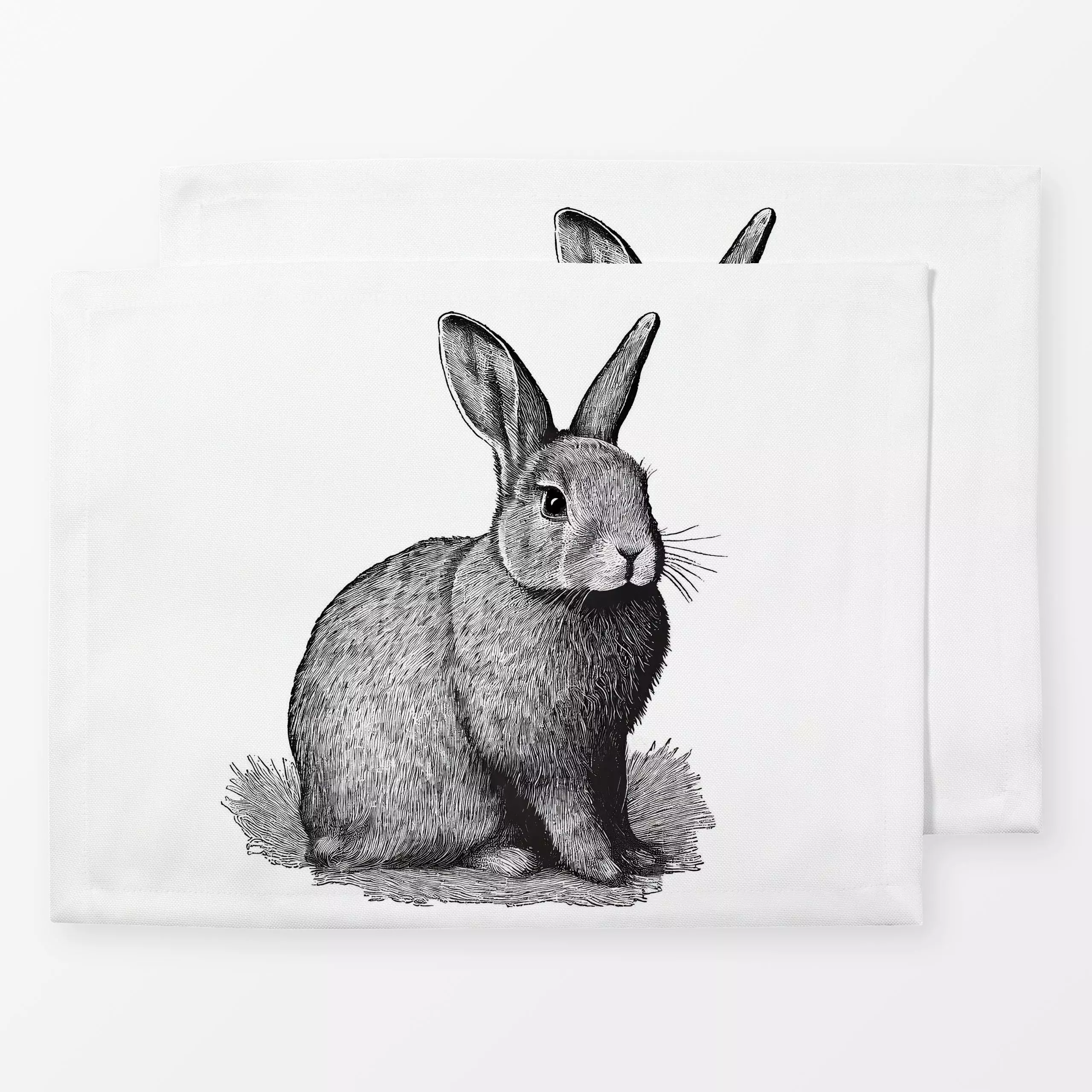 Tischset Vintage Rabbit, Tiere, Ostern, von Andrea Haase