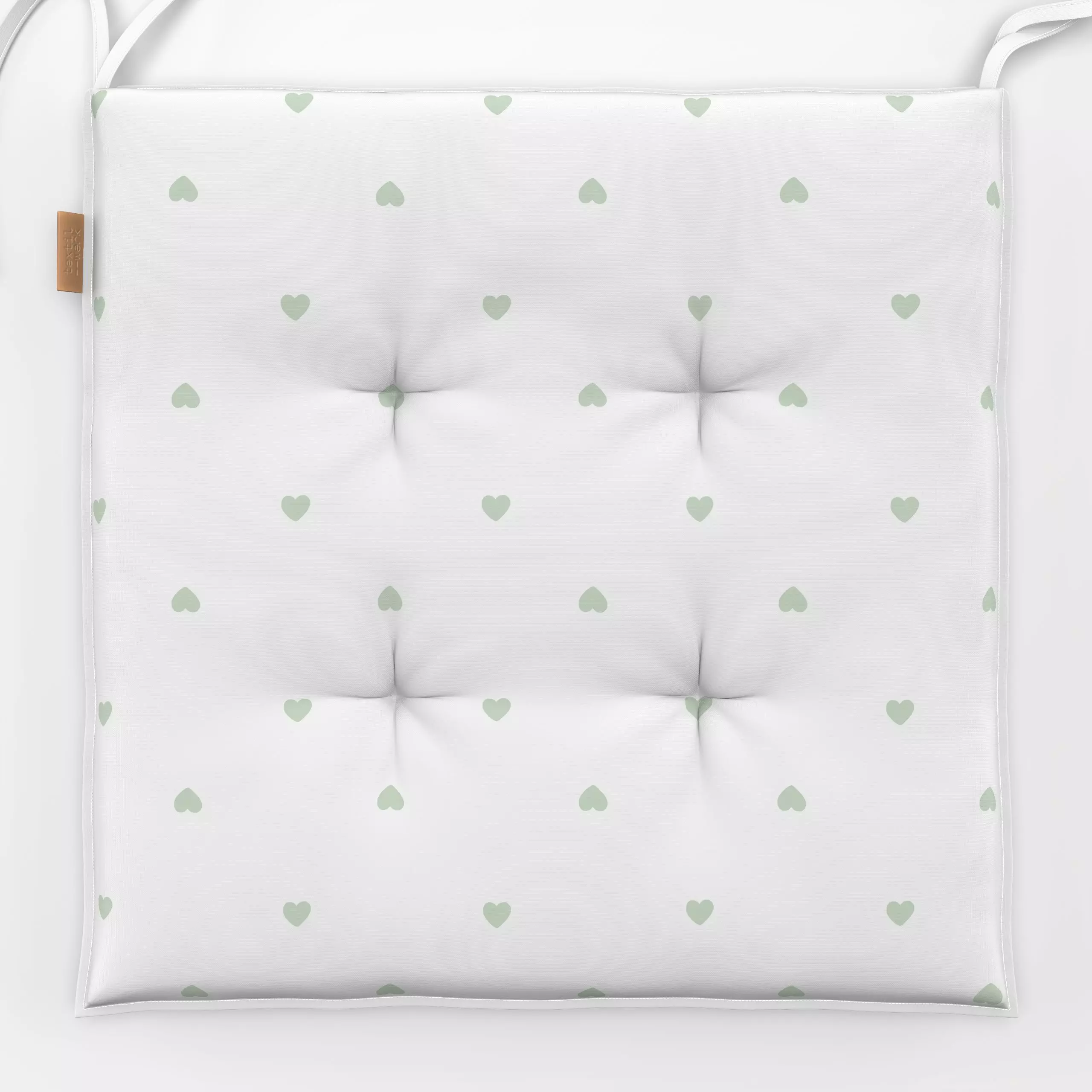 Sitzkissen Grünes Herz - Kinderzimmer & Motive für Kinder, Liebe, Romantik & Pride - von „Julia Reyelt"; minimal, Love, Self...
