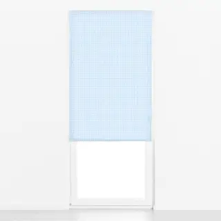 Raffrollo Karomuster Blau