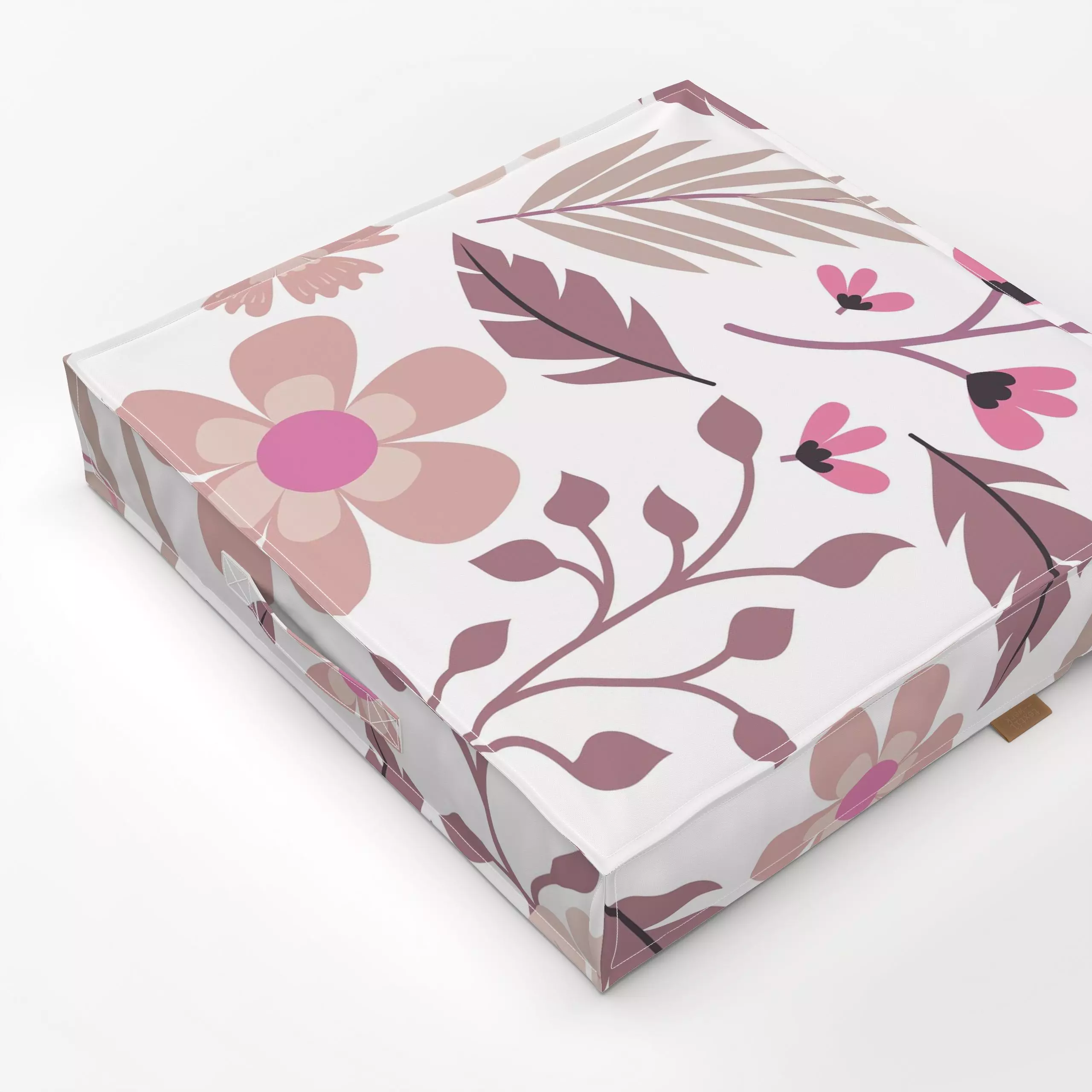 Bodenkissen Scandi Flowers pink beige - Blumen & Florales, Sommer - von „Andrea Haase"; Natur, rosa, altrosa, Blumen, Sommer...