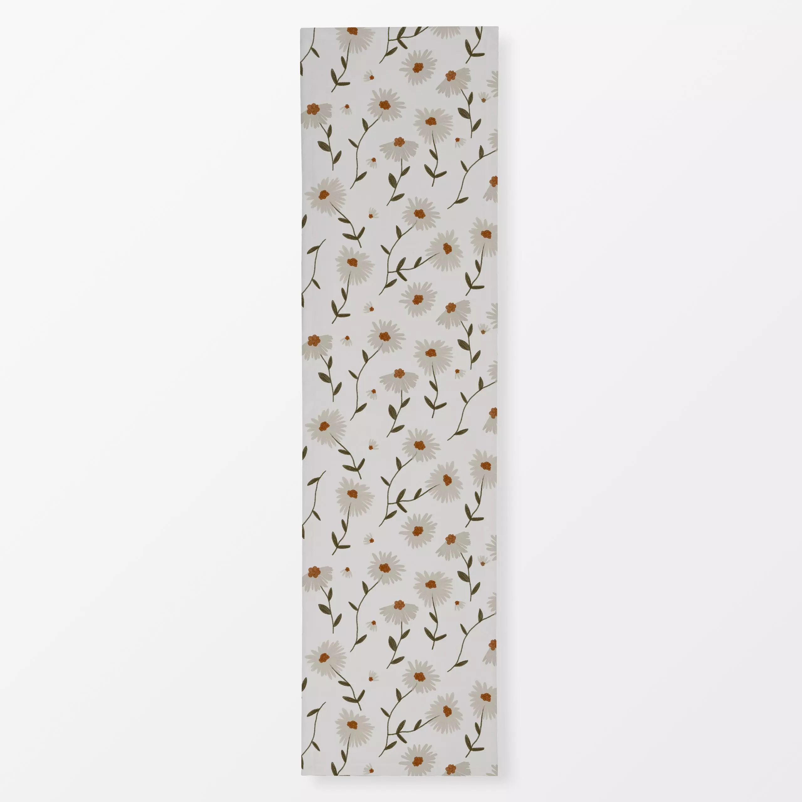 Tischläufer Flower Fall White Star Pattern - Blumen & Florales, Herbst - von „Jana Driver"; Blumen, Blüten, beige, Herbst, b...