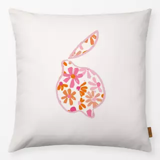 Kissen Zitrone Blumen rosa