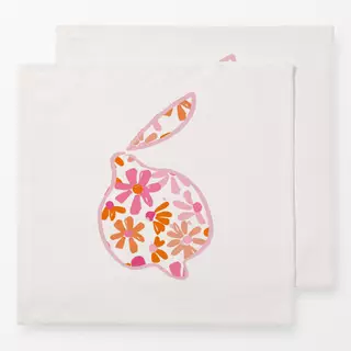 Servietten Zitrone Blumen rosa