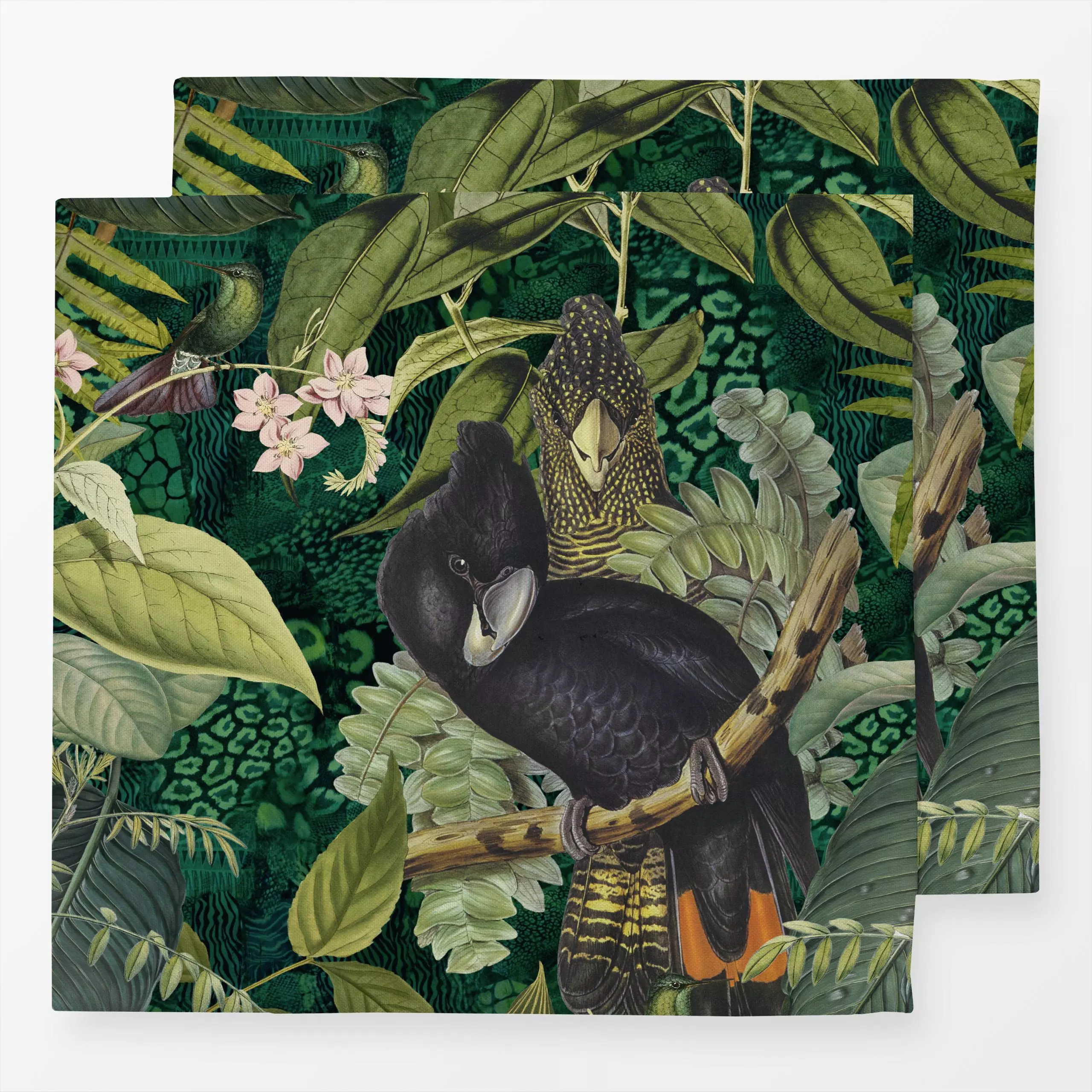 Servietten Kakadus Im Tropenparadies 3 - Natur & Landschaft, Sommer, Tiere - von „Andrea Haase"; Natur, Vogel, Kakadu, botan...