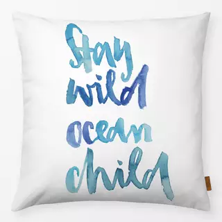 Kissen Stay wild ocean child blau