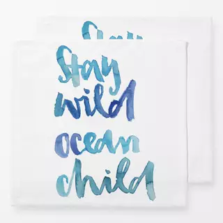 Servietten Stay wild ocean child blau