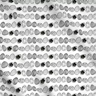 Meterware Ostereier schwarz-weiß