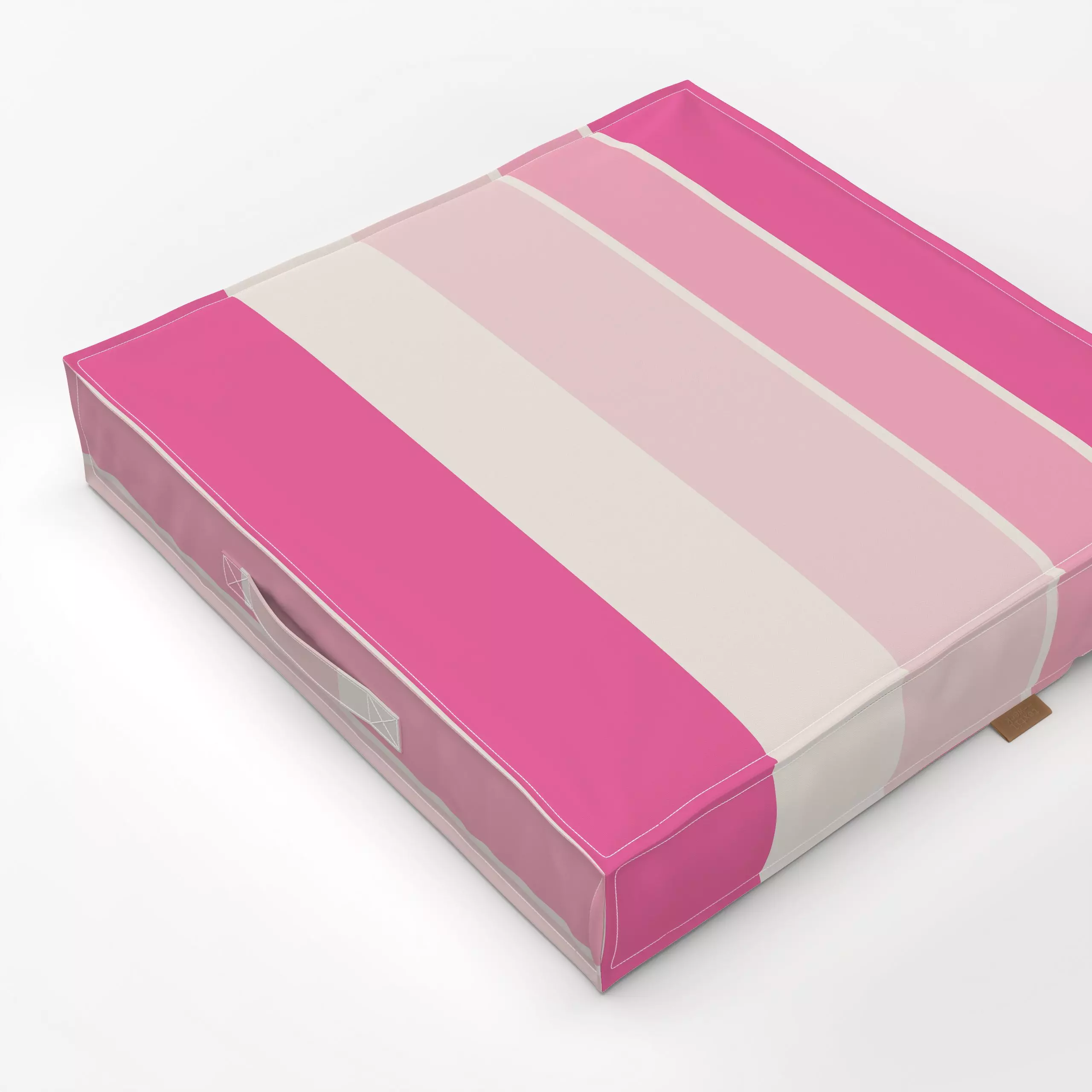 Bodenkissen Ringel pink - Symbole & Muster - von „Kantioler Design"; Muster, rosa, beige, pink, fuchsia, Ringel