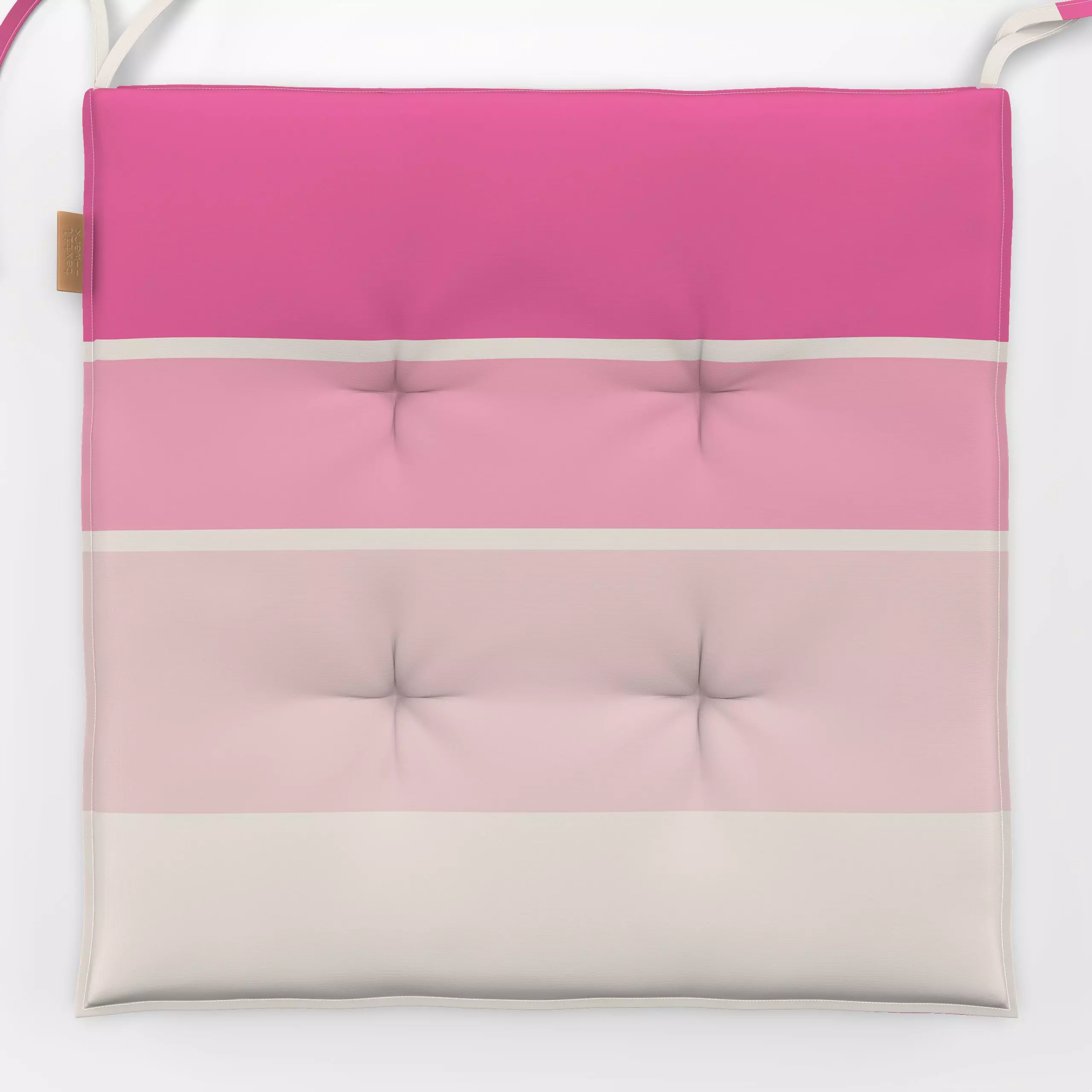 Sitzkissen Ringel pink - Symbole & Muster - von „Kantioler Design"; Muster, rosa, beige, pink, fuchsia, Ringel