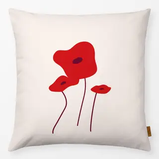 Kissen Poppies Red