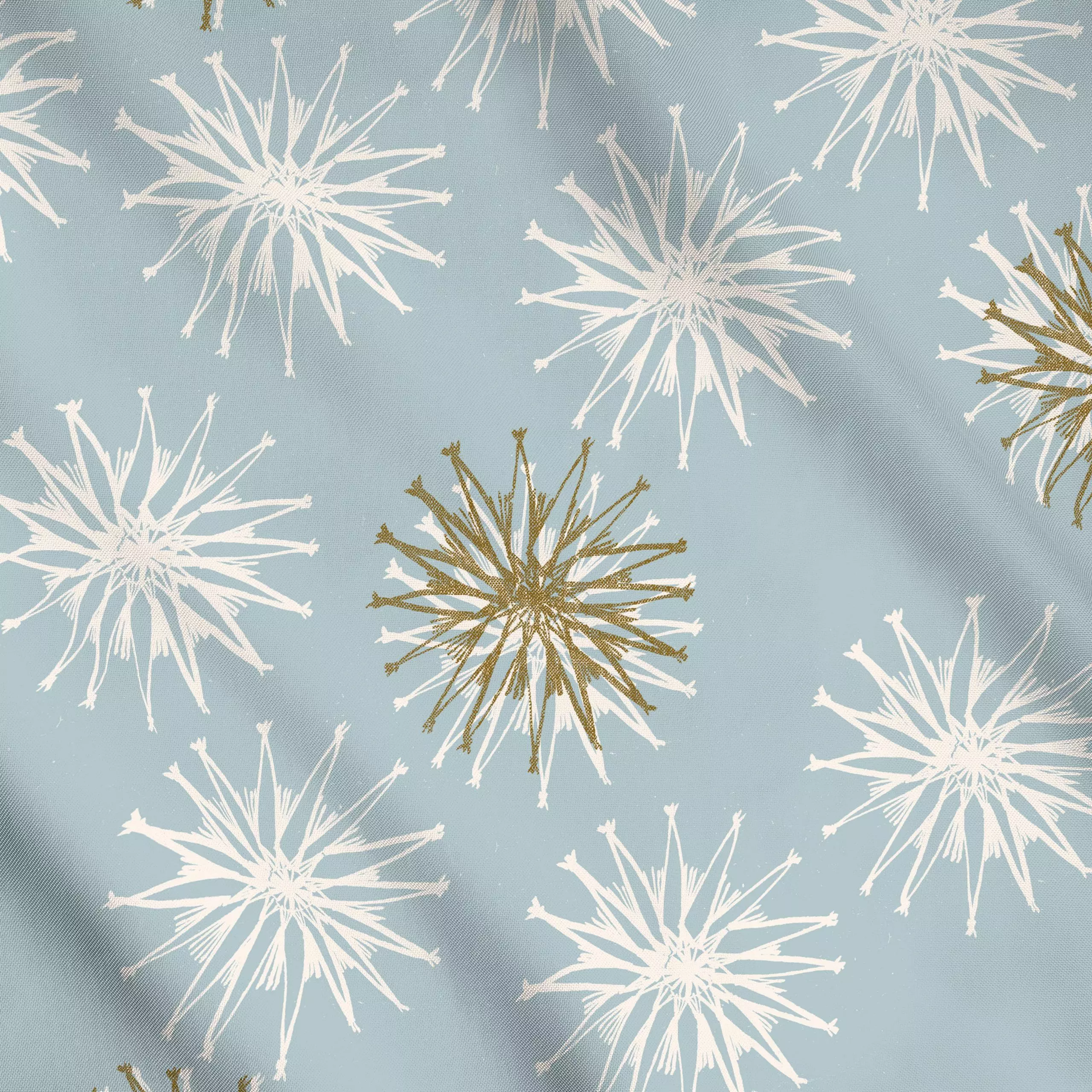 Meterware Strohsterne blau - Weihnachten, Winter - von „Julia Schumacher"; Blaugrau, Tannenbaum, Sterne, Weihnachten, Minima...