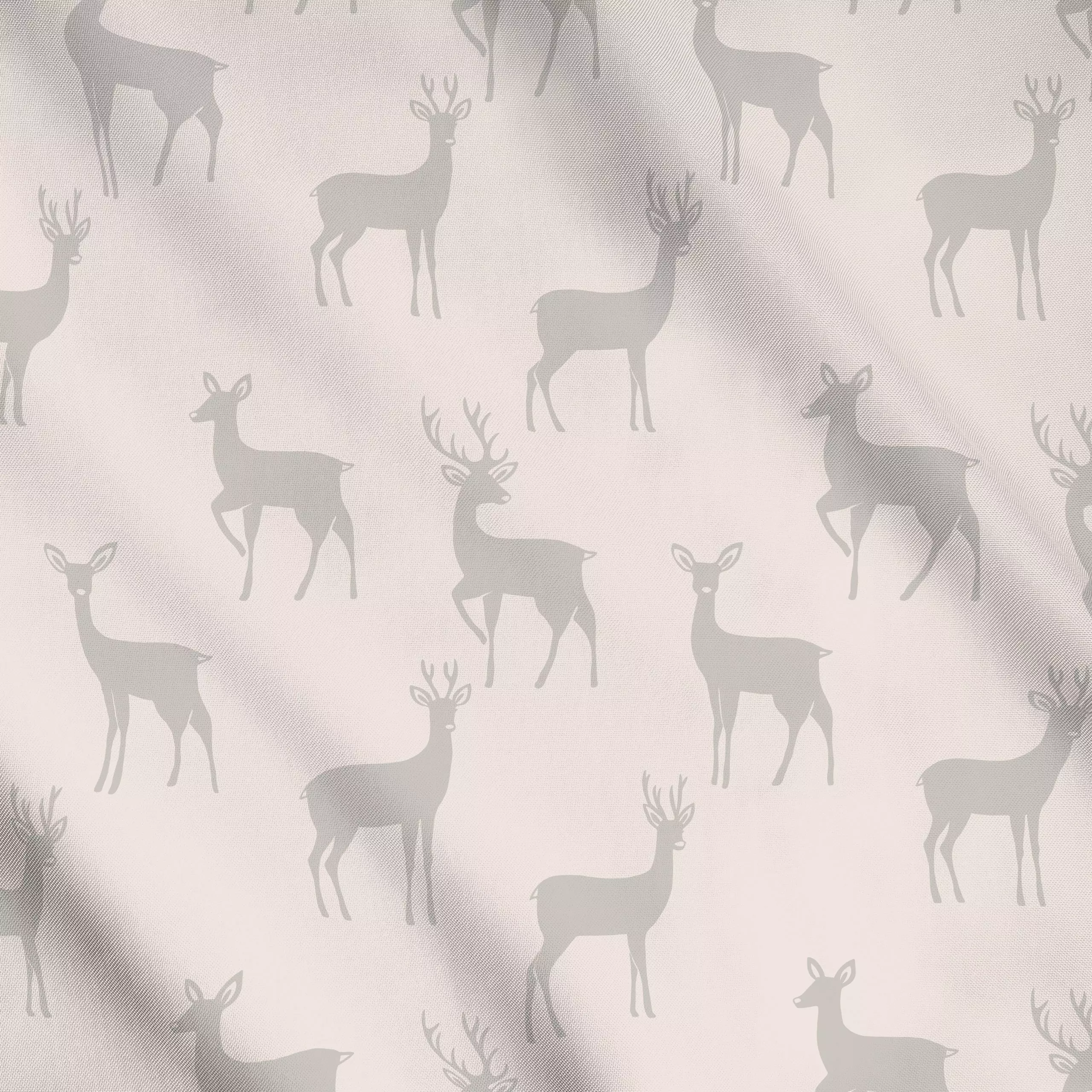Meterware Rehe Hirsche beige - Tiere, Weihnachten - von „Studio Kesse"; Wildtiere, Weihnachten, Herbst, Hirsch, Scandi, Weih...