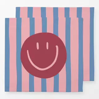 Servietten Smile Stripes hellblau