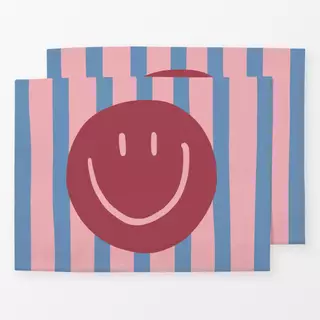 Tischset Smile Stripes hellblau