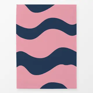 Geschirrtücher wellige blau-rosa Streifen