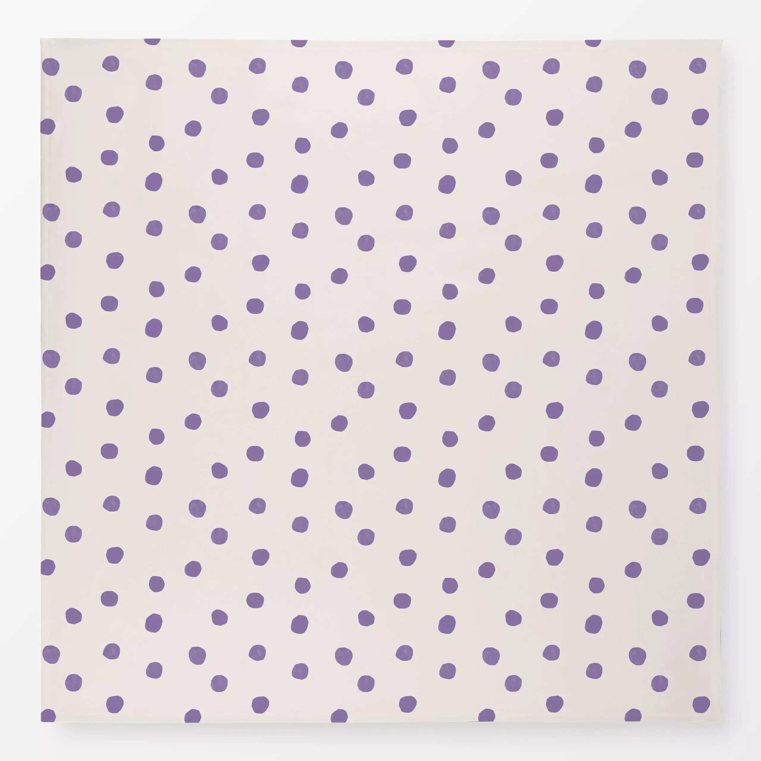Tischdecke Power Dots lila - Symbole & Muster - von „Jana Driver"; Punkte, beige, Dots, lila, gepunktet