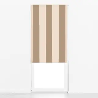 Raffrollo Beige Braun Herbst Streifen