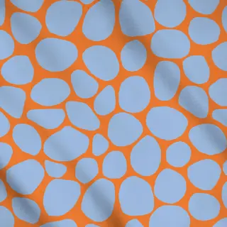 Meterware Frühling Steine lila orange