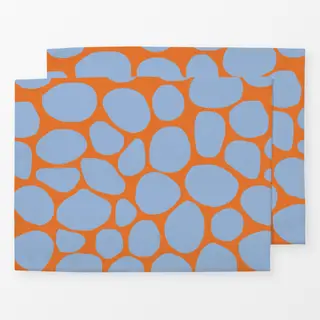 Tischset Frühling Steine lila orange