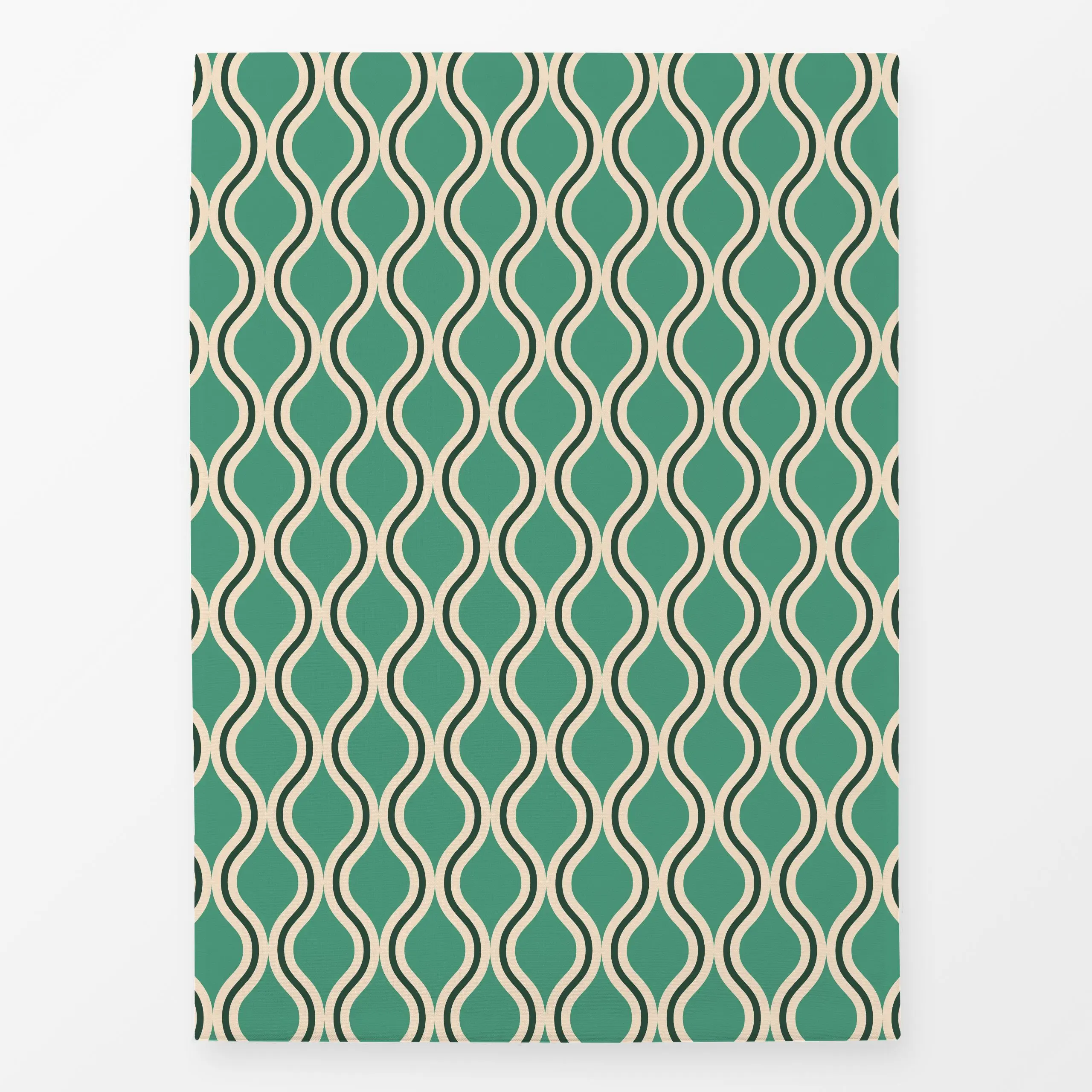 Geschirrtücher Wellen Fliesen mint - Symbole & Muster - von „Julia Schumacher“; mint, Weihnachtsbaeckerei, dunkelgruen